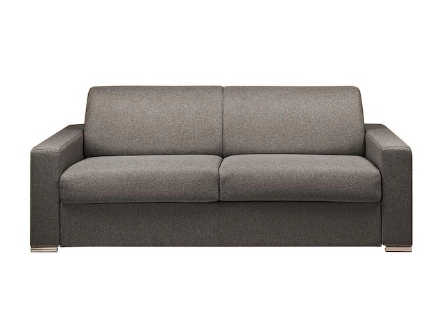 Express convertible 4-zitter bank van antraciet gevlekte stof - bed met brede latten 160 cm - matras 22 cm met traagschuim - afbeelding 3 van  6