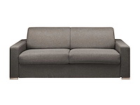 Express convertible 4-zitter bank van antraciet gevlekte stof - bed met brede latten 160 cm - matras 22 cm met traagschuim - afbeelding 3 van  6