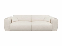 Express convertible 4-zitter bank van beige stof met textuur - slaapt 160 cm - matrassen 16 cm met traagschuim - afbeelding 3 van  6