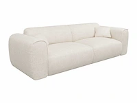 Express convertible 4-zitter bank van beige stof met textuur - slaapt 160 cm - matrassen 16 cm met traagschuim - afbeelding 4 van  6