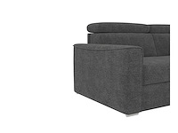 Express convertible omkeerbare hoekbank van antracietgrijs chenille stof - bed met brede latten 160 cm - matras 22 cm traagschuim - afbeelding 9 van  9