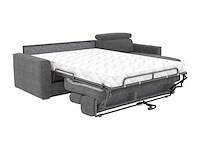 Express convertible omkeerbare hoekbank van antracietgrijs chenille stof - slaapt 160 cm - matrassen 18 cm - afbeelding 4 van  5