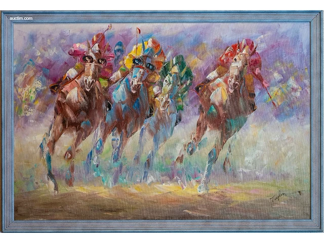 Expressief olieverfschilderij op doek taylor... - afbeelding 1 van  3