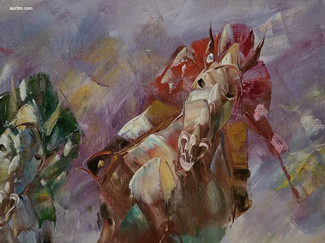 Expressief olieverfschilderij op doek taylor... - afbeelding 3 van  3