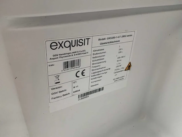 Exquisit gks350 koelkast - afbeelding 4 van  4