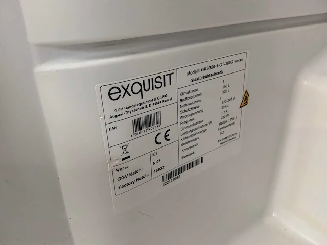 Exquisit gks350 koelkast - afbeelding 4 van  4