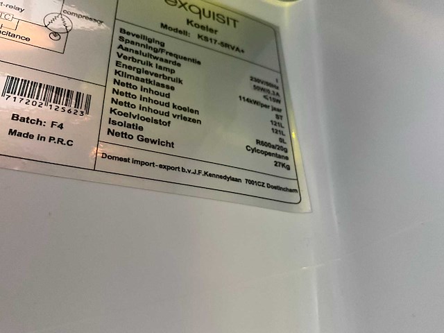 Exquisit ks-17 koelkast - afbeelding 6 van  6