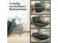 Extra grote slaapbank slaapbank met bedfunctie, lendenkussen, 3-in-1 - afbeelding 4 van  8