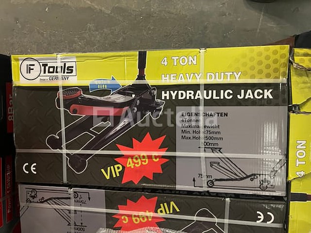 Extra lage garagekrik 4 ton en een 22 delige ringratel-steeksleutel set 6-32mm - afbeelding 1 van  10