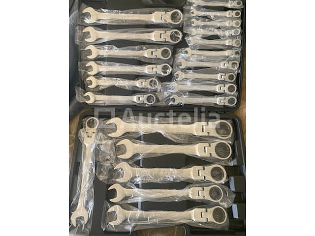 Extra lage garagekrik 4 ton en een 22 delige ringratel-steeksleutel set 6-32mm - afbeelding 6 van  10