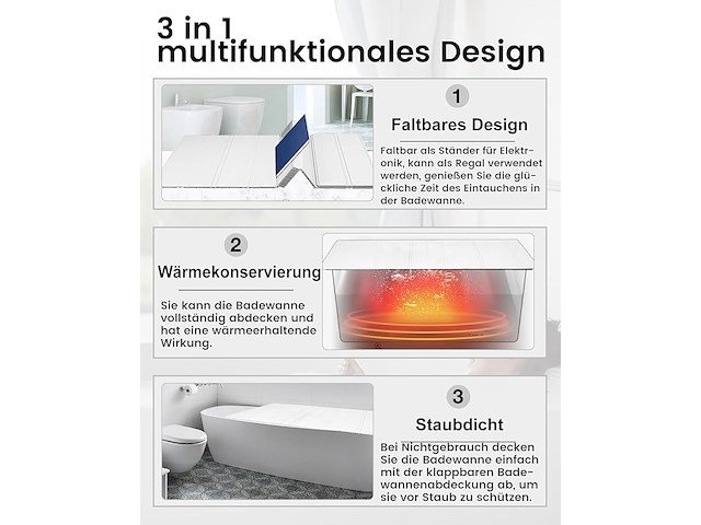 Ezcasch badkuipafdekking (70 x 170 cm) - afbeelding 2 van  3