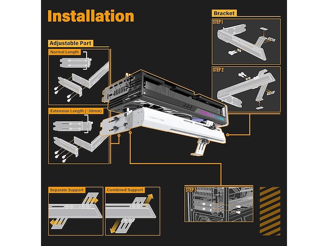 Ezdiy-fab gpu-houder - afbeelding 4 van  5