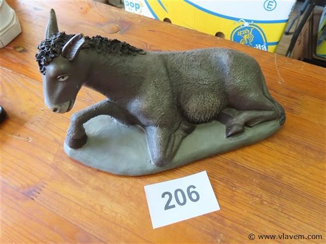 Ezel kerststal - afbeelding 1 van  4