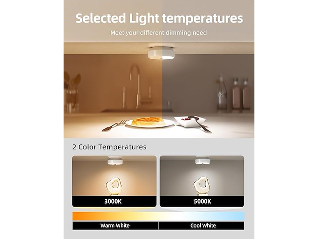 Ezvalo draadloze kastlamp met bewegingsmelder (6 stuks) - afbeelding 2 van  6