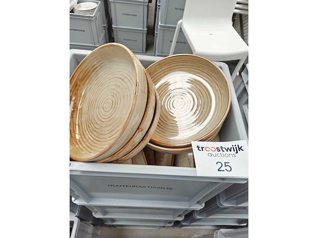 F2d - diep bord - porselein: diepe borden f2d bruin (53x) - afbeelding 2 van  3