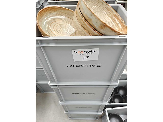 F2d - diep bord - porselein: diepe borden f2d bruin (53x) - afbeelding 2 van  3