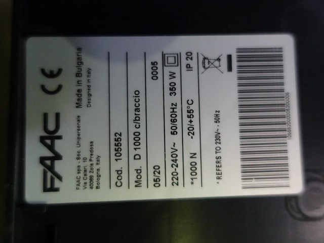 Faac motor garagepoort - afbeelding 4 van  5