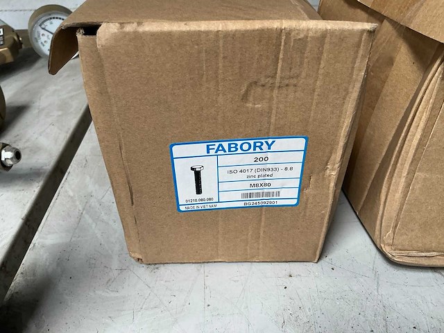 Fabory m8x80 zeskant bout (800x) - afbeelding 3 van  4