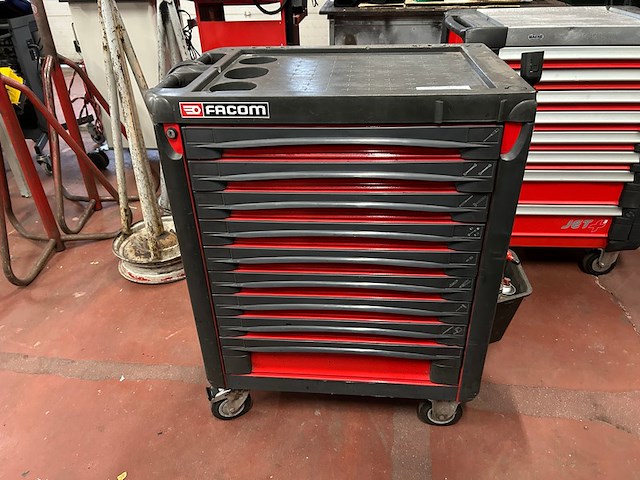 Facom mobiele gereedschapskar gevuld - afbeelding 1 van  12
