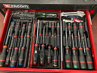 Facom mobiele gereedschapskar gevuld - afbeelding 6 van  12