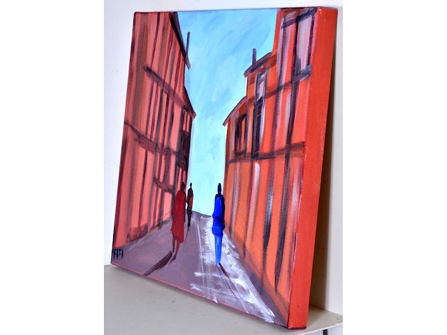 Fafa - people in motion - olie op doek - 50x60 cm - afbeelding 10 van  10