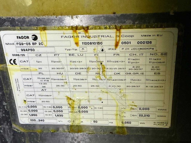 Fagor fg9-05 bp 2c friteuse - afbeelding 5 van  5