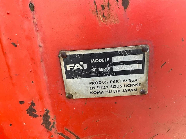 Fai 222 rupsgraafmachine - afbeelding 6 van  20