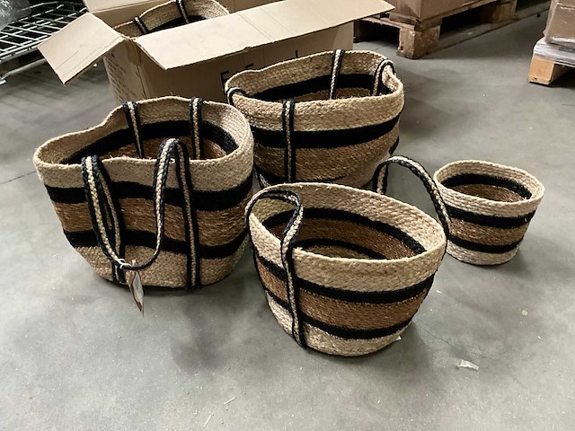 Fair forward fairtrade diverse maten mand/plantpot (13x) - afbeelding 2 van  7