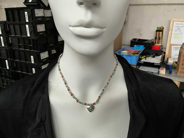 Fair forward fairtrade elastische kralen ketting multicolor (68x) - afbeelding 1 van  5