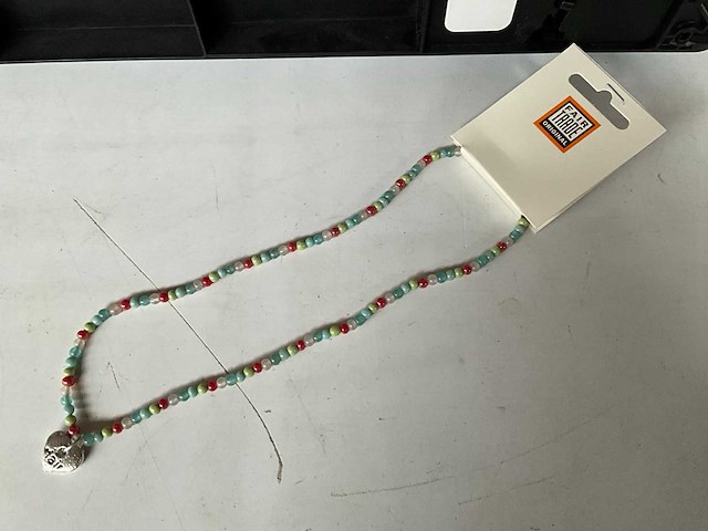 Fair forward fairtrade elastische kralen ketting multicolor (68x) - afbeelding 3 van  5