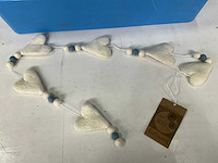 Fair forward fairtrade handgemaakte hartjes hanger wol (55x) - afbeelding 2 van  6