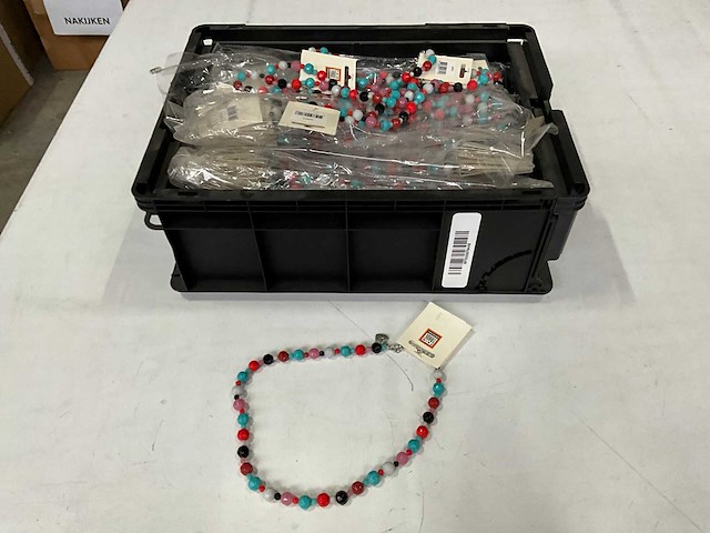 Fair forward fairtrade kralen ketting multicolor (65x) - afbeelding 2 van  5