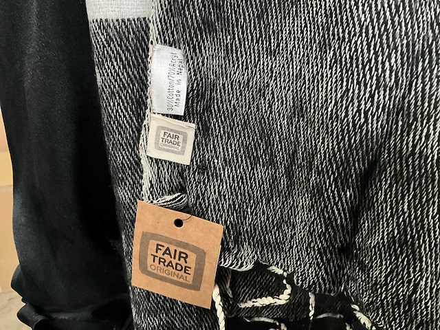 Fair forward fairtrade warme sjaal acryl/katoen (17x) - afbeelding 4 van  6