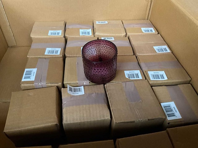 Fair forward fairtrade waxinelicht houder paars (21x) - afbeelding 1 van  4