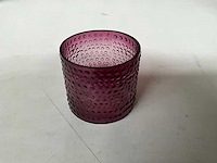 Fair forward fairtrade waxinelicht houder paars (21x) - afbeelding 2 van  4