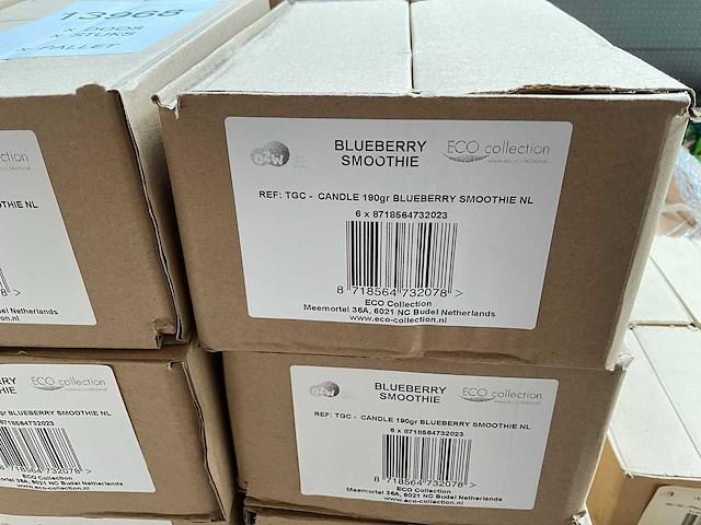 Fair trade 100% plantaardige kaars ‘blueberry smoothie’ van bak olie (380x) - afbeelding 7 van  7
