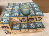 Fair trade 100% plantaardige kaars ‘sea lemons’ van bak olie (46x) - afbeelding 1 van  6
