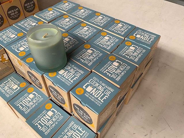 Fair trade 100% plantaardige kaars ‘sea lemons’ van bak olie (46x) - afbeelding 4 van  6