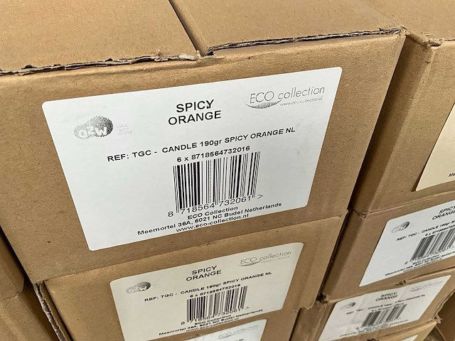 Fair trade 100% plantaardige kaars ‘spicy orange’ van bak olie (306x) - afbeelding 9 van  9