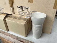 Fair trade 3-delige koffie maker ‘cha’ keramiek creme (30x) - afbeelding 1 van  8