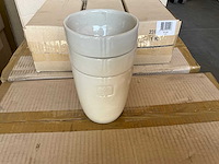 Fair trade 3-delige thee maker ‘cha’ creme keramiek (13x) - afbeelding 2 van  5