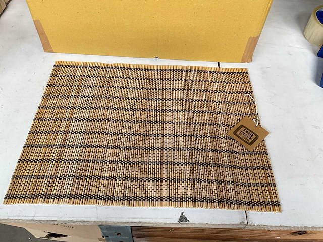 Fair trade bamboe placemat 40 x 30 cm (96x) - afbeelding 1 van  6