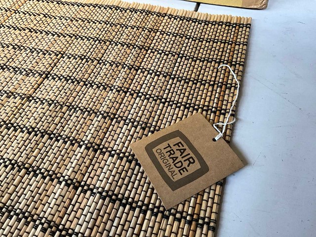 Fair trade bamboe placemat 40 x 30 cm (96x) - afbeelding 4 van  6