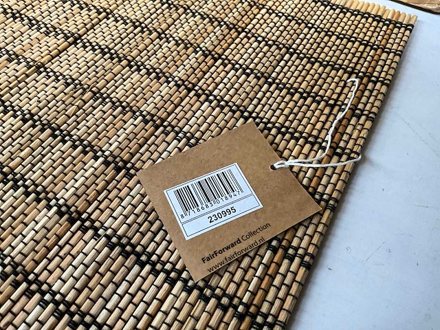 Fair trade bamboe placemat 40 x 30 cm (96x) - afbeelding 5 van  6