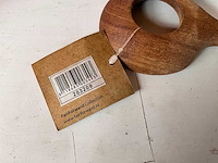 Fair trade houten pollepel set van 2 (23x) - afbeelding 7 van  7