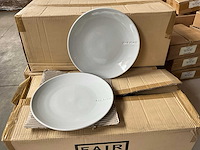 Fair trade keramiek bord ?26 cm wit (44x) - afbeelding 1 van  6