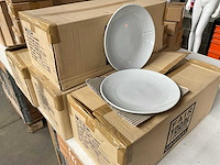 Fair trade keramiek bord ?26 cm wit (44x) - afbeelding 2 van  6
