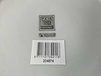 Fair trade keramiek bord ?26 cm wit (44x) - afbeelding 6 van  6