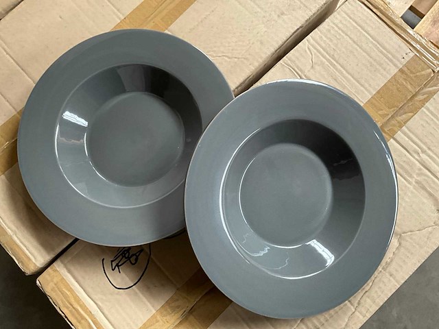 Fair trade keramiek bord grijs piet hein eek ?22,5 cm (48x) - afbeelding 3 van  6
