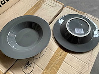 Fair trade keramiek bord grijs piet hein eek ?22,5 cm (48x) - afbeelding 6 van  6